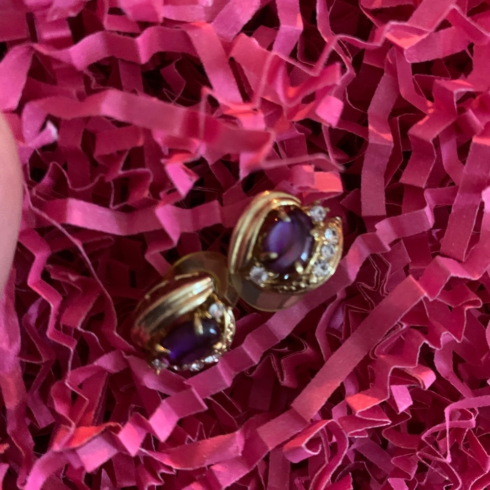 Gold with purple and diamond blink on them